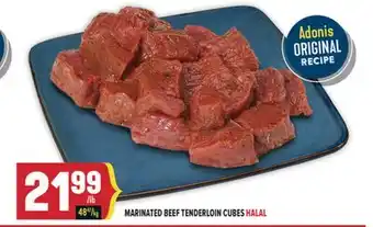 Marché Adonis MARINATED BEEF TENDERLOIN CUBES HALAL offer