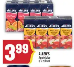 Marché Adonis ALLEN'S Apple juice offer