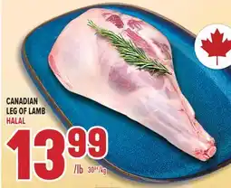 Marché Adonis CANADIAN LEG OF LAMB HALAL offer