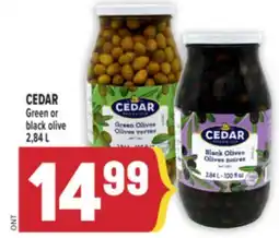 Marché Adonis CEDAR Green or black olive offer
