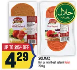Marché Adonis SOLMAZ Hot or mild beef salami Halal offer