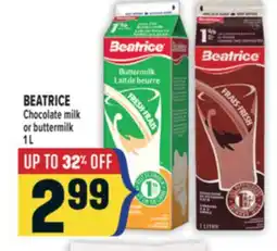 Marché Adonis BEATRICE Chocolate milk or buttermilk offer