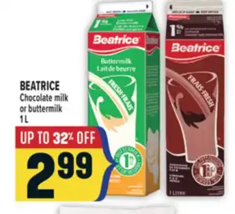Marché Adonis BEATRICE Chocolate milk or buttermilk offer