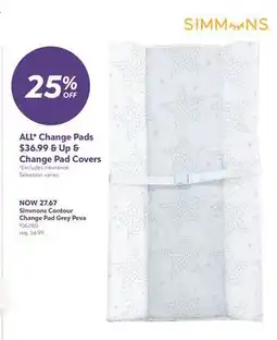 Babies 'R' Us Simmons Contour Change pad Grey Peva offer