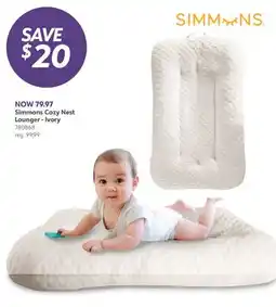 Babies 'R' Us Simmons Cozy Nest Lounger - Ivory offer
