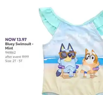 Babies 'R' Us Bluey Swimsuit - Mint offer