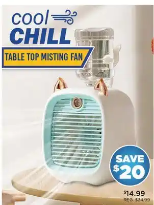 Showcase cool CHILL TABLE TOP MISTING FAN offer