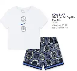 Babies 'R' Us Nike 2 pcs Set Dry-Fit - Obsidian offer