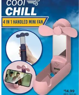 Showcase cool CHILL 4 IN 1 HANDLED MINI FAN offer