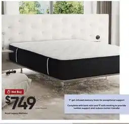 Sleep Country Royal Legacy Mattress Queen Mattress offer