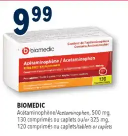 Familiprix Biomedic extra strength acetaminophen tablets for adults offer