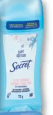 Familiprix SECRET Selected antiperspirants or deodorants offer