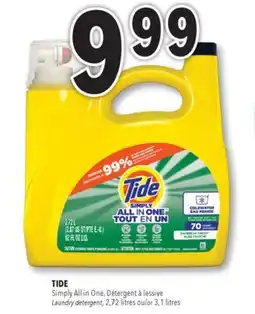 Familiprix TIDE Simply All in One, Laundry detergent, 2,72 or 3,1 litres offer