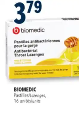 Familiprix Biomedic honey & lemon antibacterial throat lozenges 16un offer