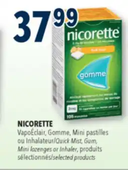 Familiprix NICORETTE Quick Mist, Gum, Mini lozenges or Inhaler, selected products offer