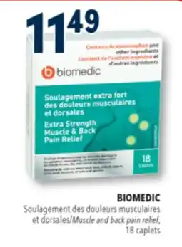 Familiprix BIOMEDIC Muscle and back pain relief offer