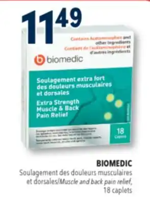 Familiprix BIOMEDIC Muscle and back pain relief offer