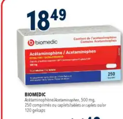 Familiprix BIOMEDIC Acetaminophen, 250 tablets or caplets offer