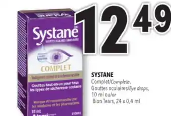 Familiprix SYSTANE Complete Eye drops 10 ml or Bion Tears, 24 x 0,4 ml offer