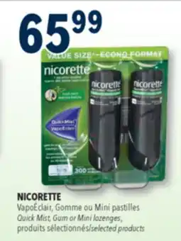 Familiprix NICORETTE, VapoÉclair, Quick Mist, Gum or Mini lozenges, selected products offer