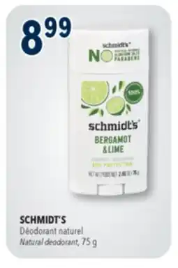 Familiprix SCHMIDT'S Natural deodorant, 75 g offer