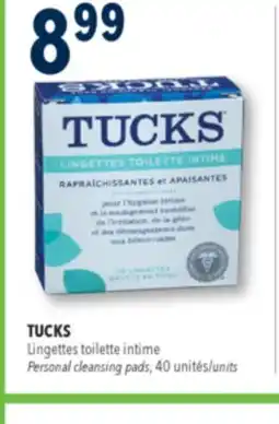 Familiprix TUCKS Personal cleansing pads, 40 units offer
