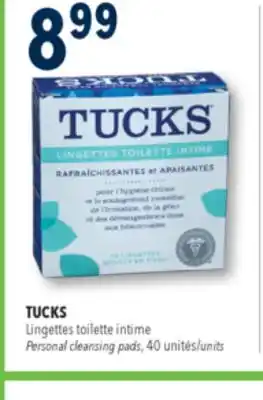 Familiprix TUCKS Personal cleansing pads, 40 units offer