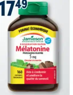 Familiprix Jamieson Melatonin extra strength fast dissolving sublingual tablets chocolate mint 160's offer