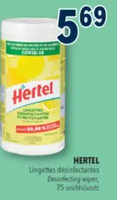 Familiprix HERTEL Desinfecting wipes, 75 units offer