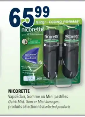 Familiprix NICORETTE Quick Mist, Gum or Mini lozenges, selected products offer
