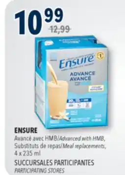 Familiprix ENSURE Advanced with HMB Meal replacements, 4 x 235 ml offer