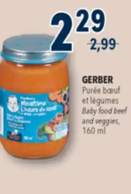 Familiprix GERBER Baby food beef and veggies, 160 ml offer