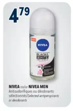 Familiprix NIVEA or NIVEA MEN Selected antiperspirants or deodorants offer