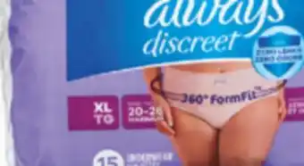 Familiprix Always Discreet underwear Maximum XL 15's offer