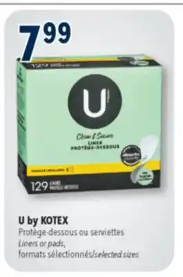 Familiprix U by KOTEX Liners or pads offer