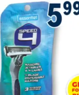 Familiprix Essentiel 4 blade disposable razors 3's offer