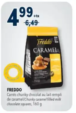 Familiprix FREDDO Chunky caramel filled milk chocolate squares, 160 g offer