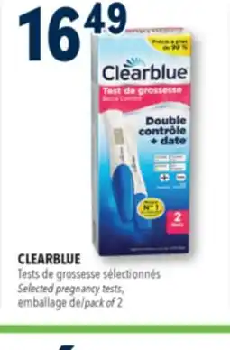 Familiprix CLEARBLUE Selected pregnancy tests, pack of 2 offer