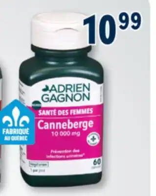 Familiprix ADRIEN GAGNON Women's health cranberry capsules 60s offer