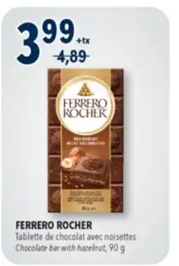 Familiprix FERRERO ROCHER Chocolate bar with hazelnut, 90 g offer