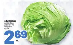 Metro LAITUE ICEBERG | ICEBERG LETTUCE offer