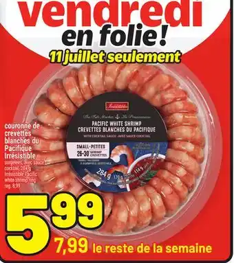 Metro COURONNE DE CREVETTES BLANCHES DU PACIFIQUE IRRÉSISTIBLE | IRRÉSISTIBLE PACIFIC WHITE SHRIMP RING offer
