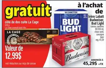 Metro BIÈRE LABATT BUDWEISER, BUD LIGHT | BEER offer