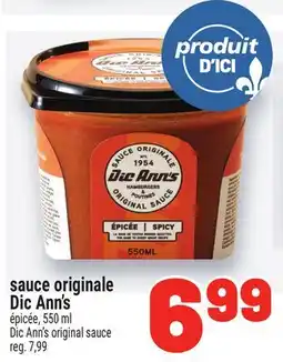 Metro SAUCE ORIGINALE DIC ANN'S | DIC ANN'S ORIGINAL SAUCE offer