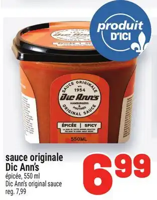 Metro SAUCE ORIGINALE DIC ANN'S | DIC ANN'S ORIGINAL SAUCE offer