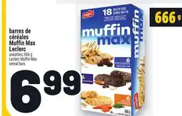 Metro BARRES DE CÉRÉALES MUFFIN MAX LECLERC | LECLERC MUFFIN MAX CEREAL BARS offer