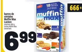 Metro BARRES DE CÉRÉALES MUFFIN MAX LECLERC | LECLERC MUFFIN MAX CEREAL BARS offer