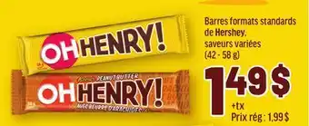 Metro BARRES FORMATS STANDARDS DE HERSHEY offer