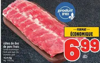 Metro CÔTES DE DOS DE PORC FRAIS | FRESH PORK BACK RIBS offer