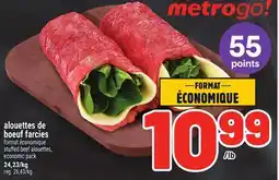Metro ALOUETTES DE BOEUF FARCIES | STUFFED BEEF ALOUETTES offer